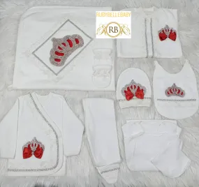 10pcs Princess Crown Set - Red