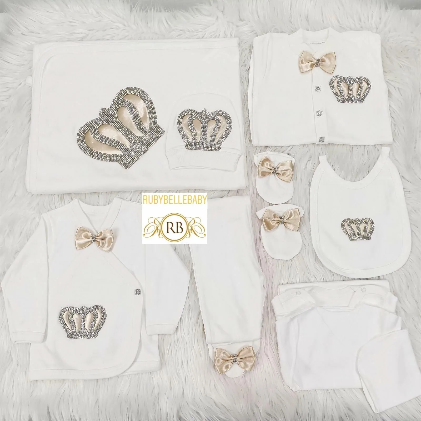 10pcs Royal Crown Set - Beige