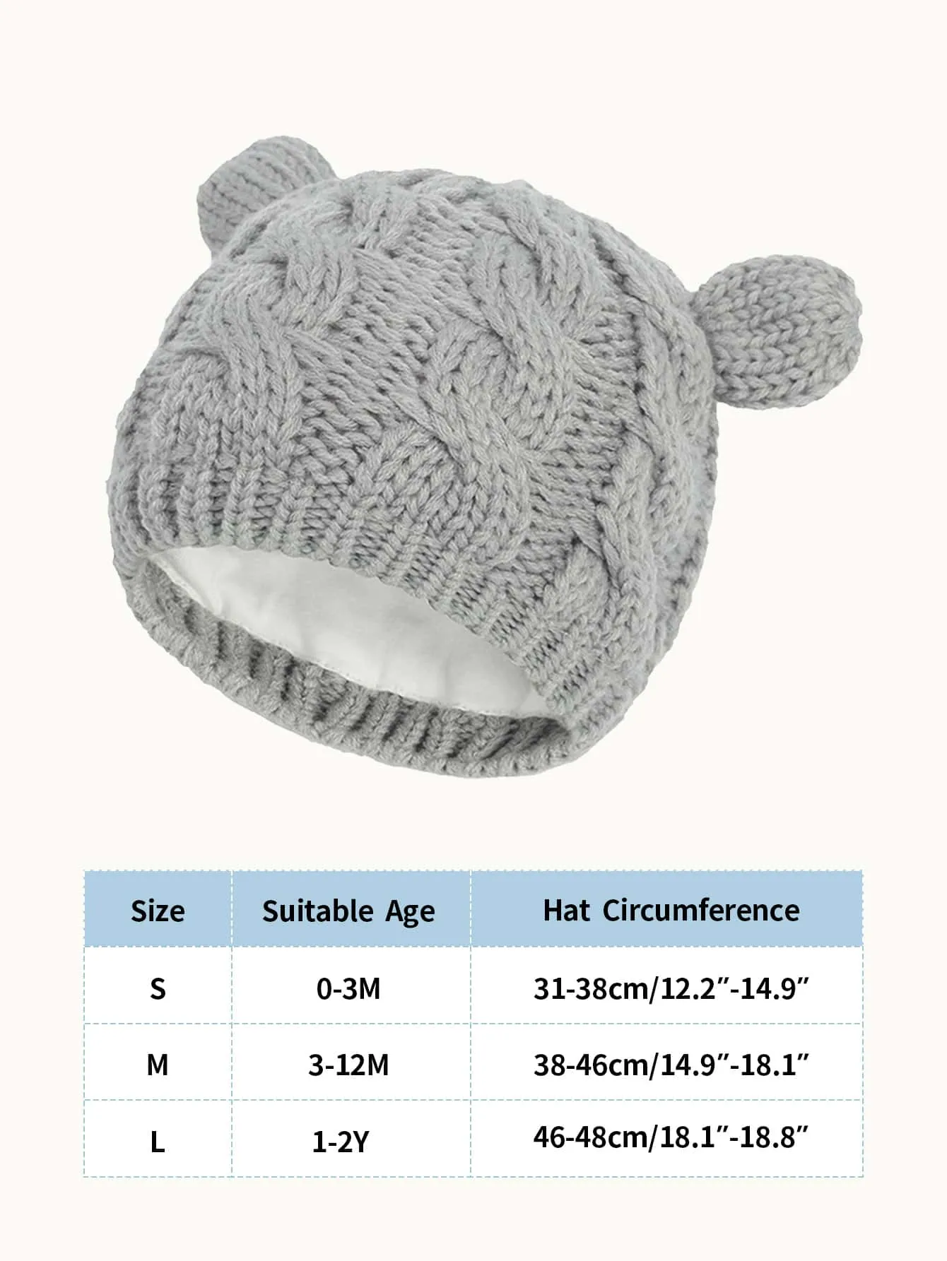 1set  Knitted Hat And Gloves Set- FD