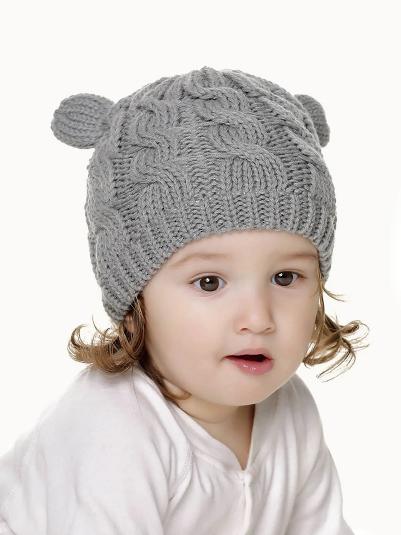 1set  Knitted Hat And Gloves Set- FD