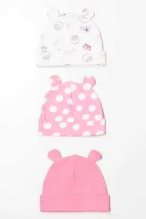 3 Pack Hats Pink