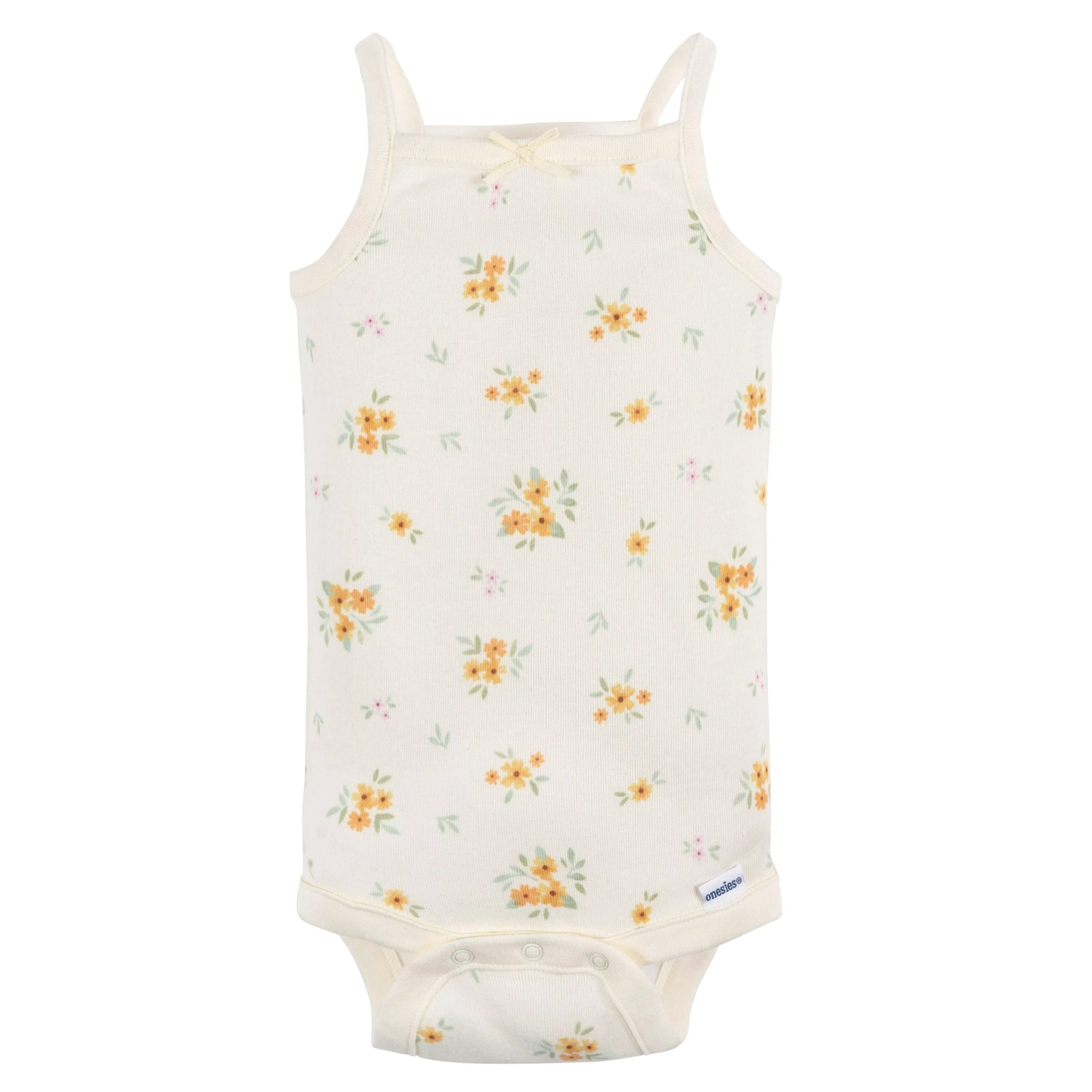 4-Pack Baby Girls Retro Floral Sleeveless Onesies® Bodysuits