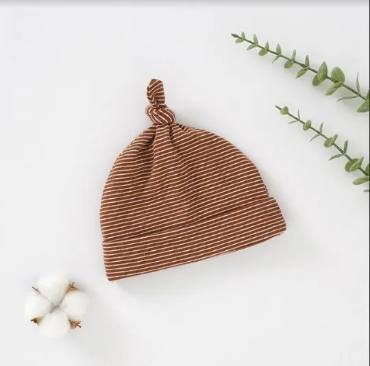 Adorable Striped Knotted Baby Beanie/Hat