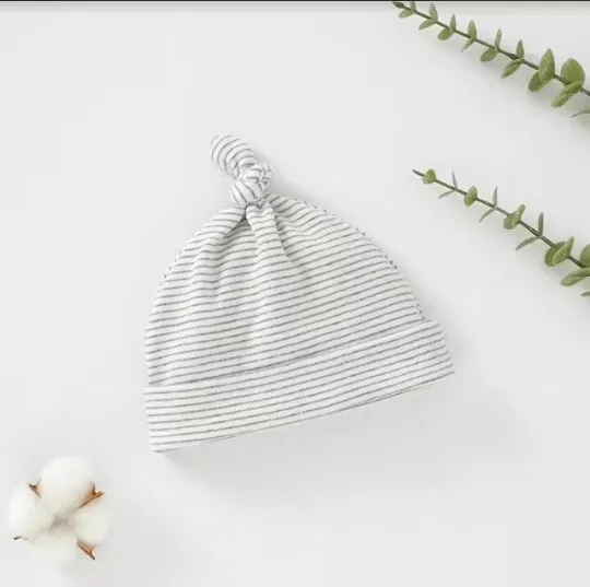 Adorable Striped Knotted Baby Beanie/Hat