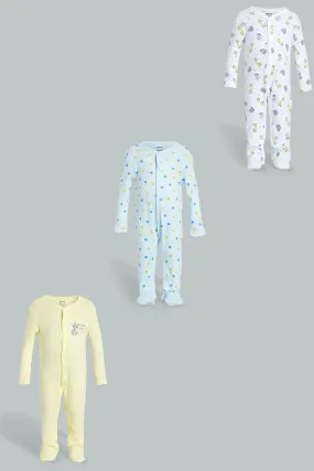 Assorted Printed Sleepsuit Set (3 Piece)