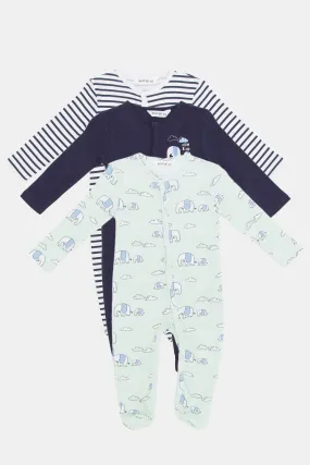 Babies Assorted Printed Sleepsuit Set (3 Piece)