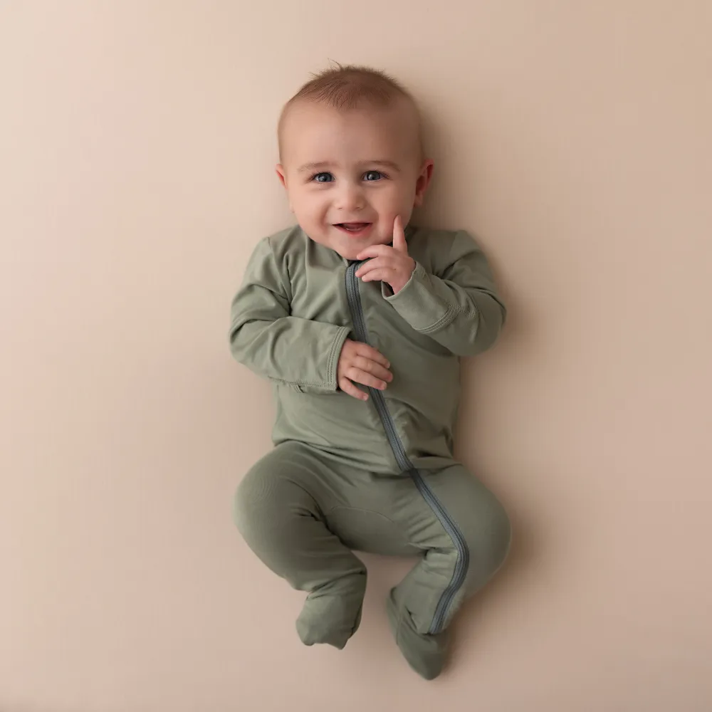 Baby Bamboo Onesie - Sage Green