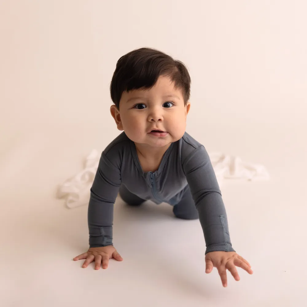 Baby Bamboo Onesie - Stone Blue
