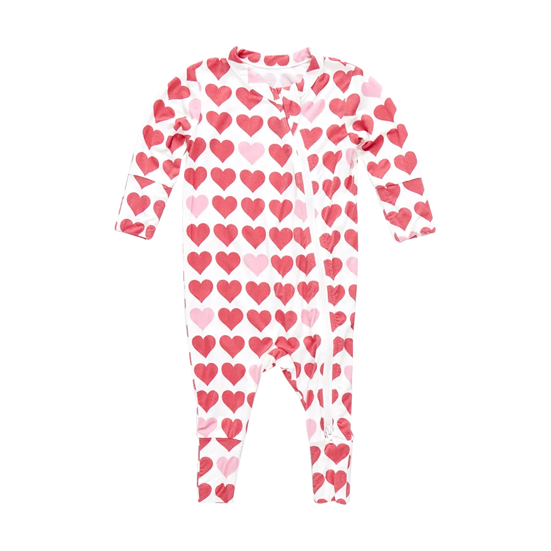 Baby Bamboo Romper - Tiny Hearts
