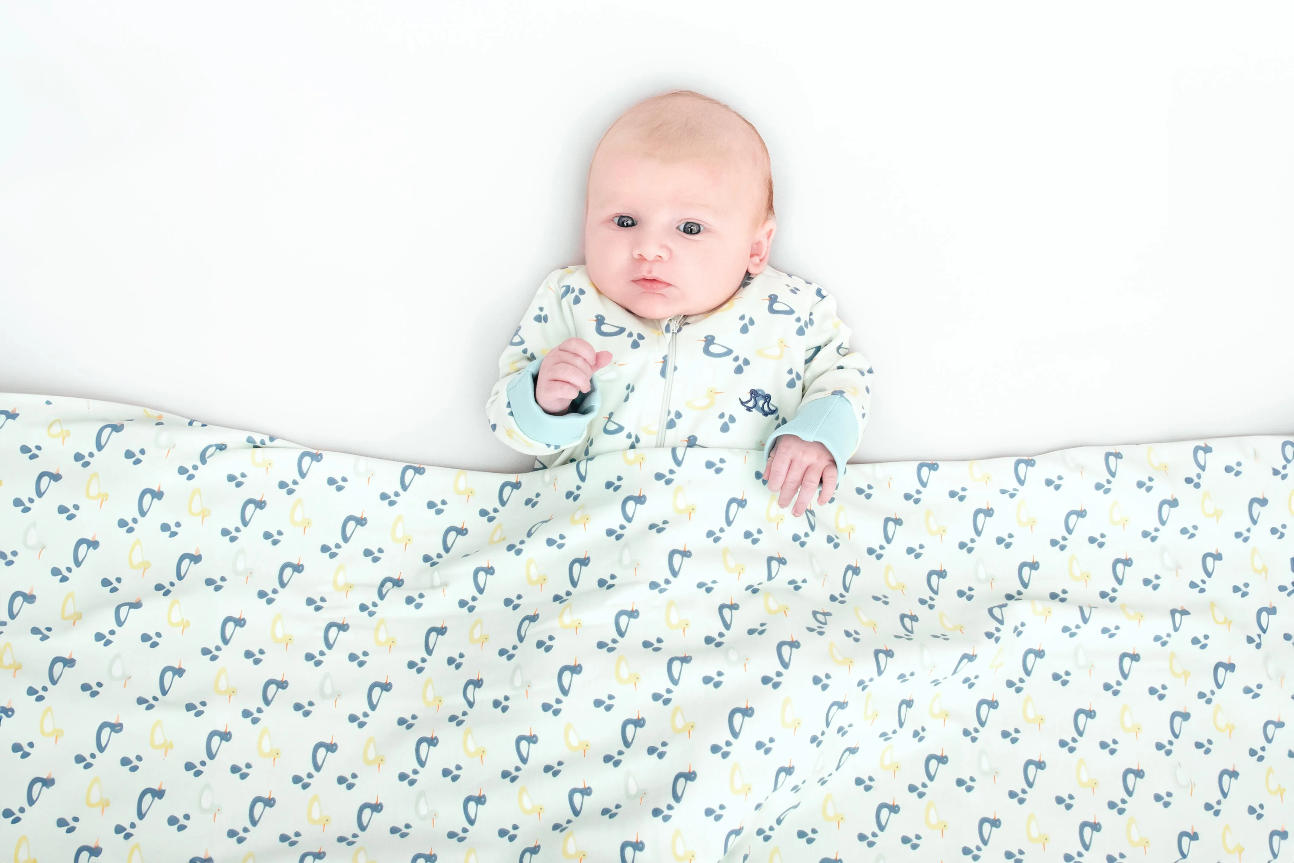 Baby blanket boys duck print