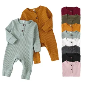 Baby Boys/Girls Long Sleeve Cotton Romper