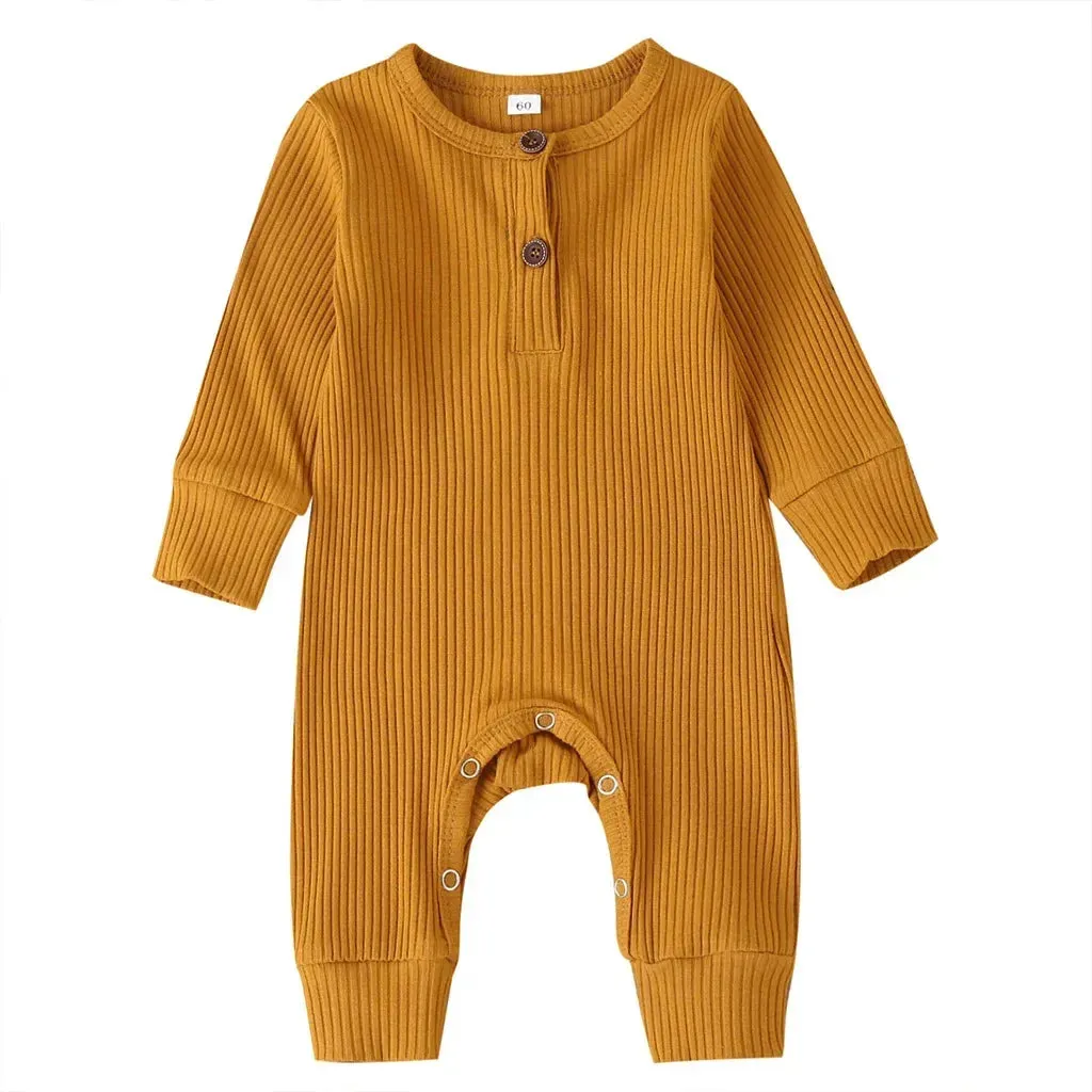 Baby Boys/Girls Long Sleeve Cotton Romper