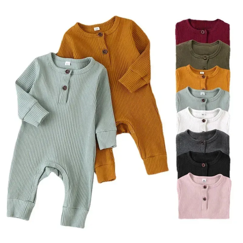 Baby Boys/Girls Long Sleeve Cotton Romper