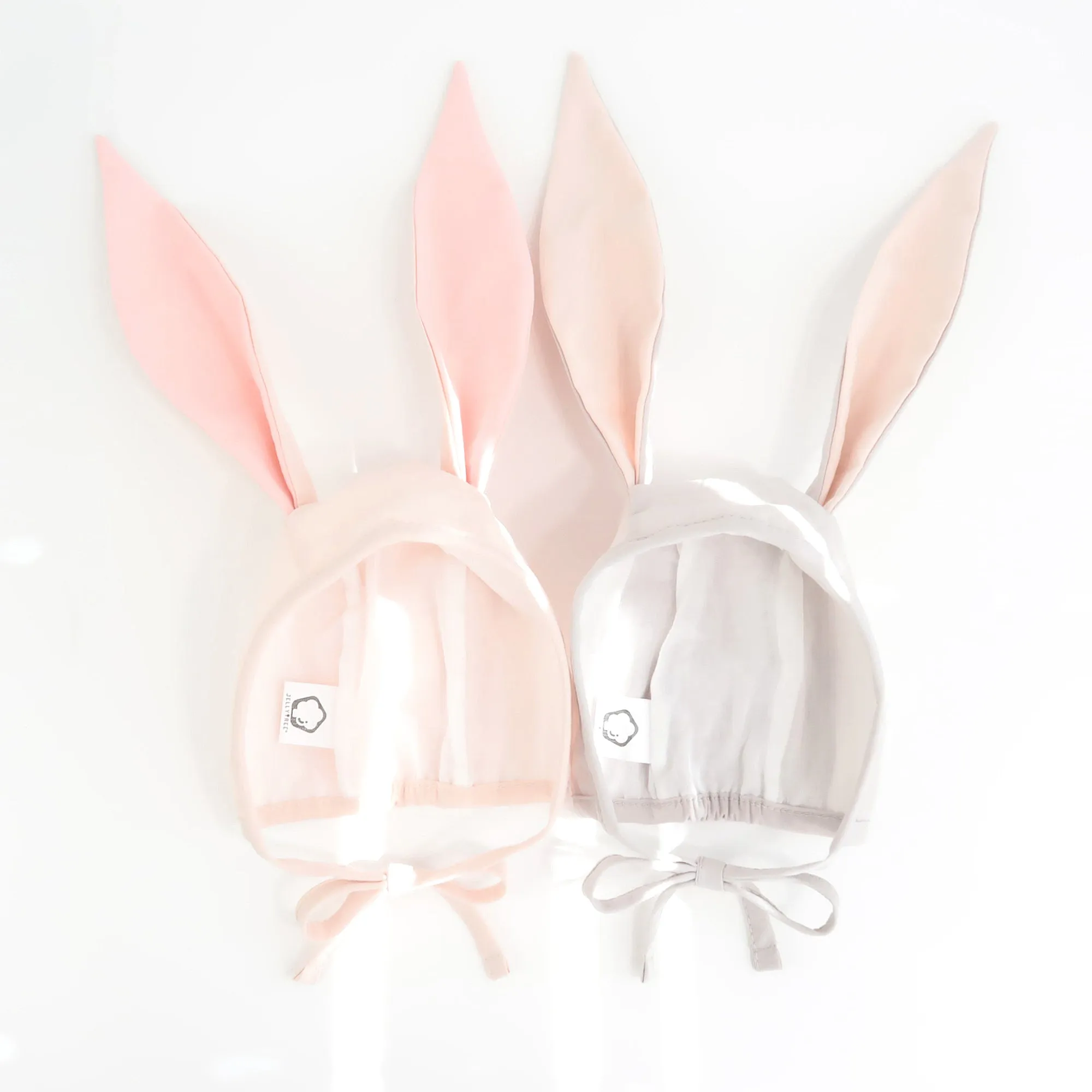Baby Bunny Bonnet Muslin Lined Rabbit Hat | Light Pink