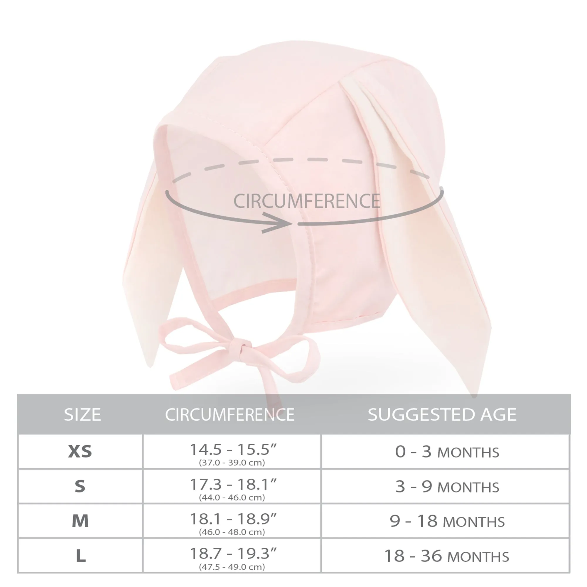 Baby Bunny Bonnet Muslin Lined Rabbit Hat | Light Pink
