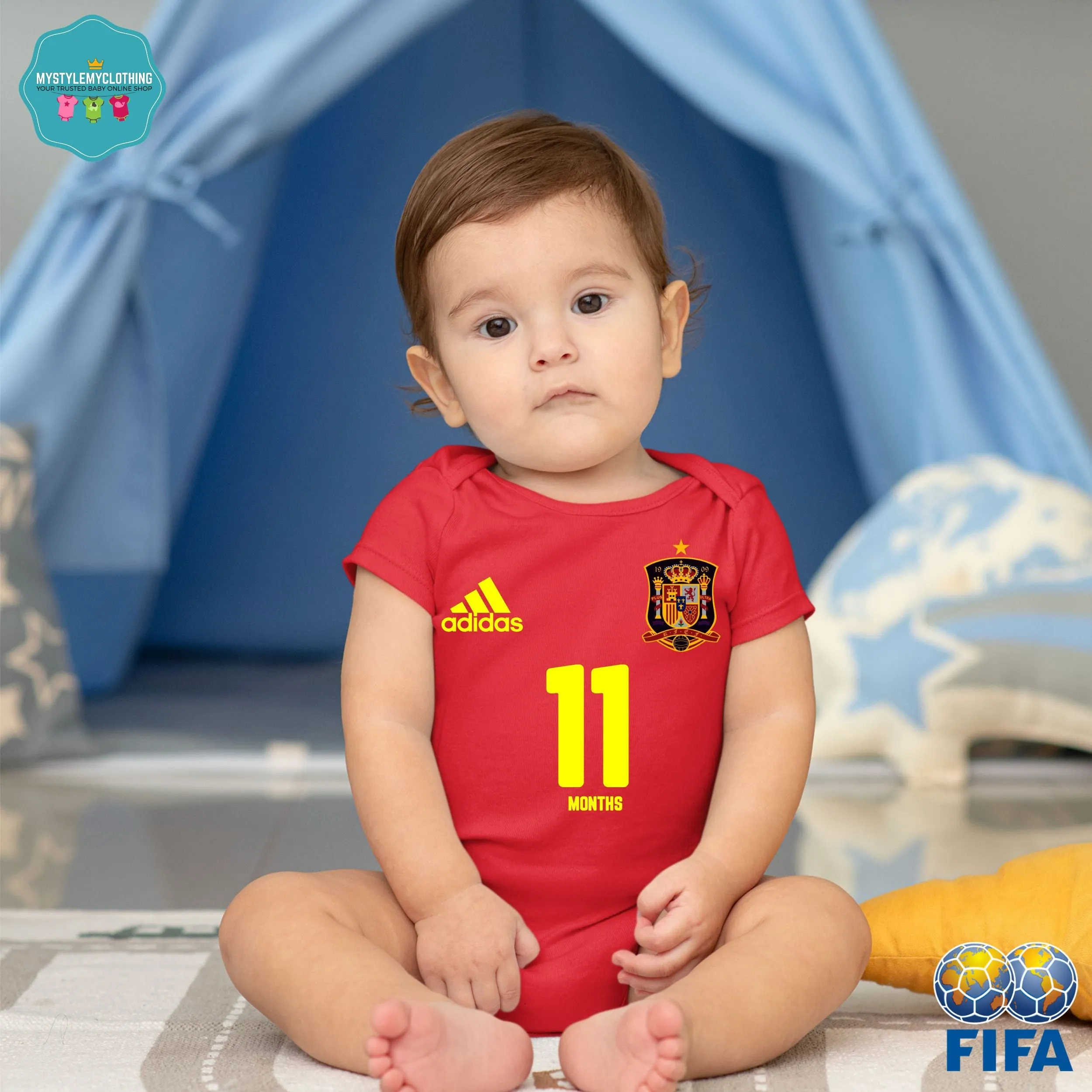 Baby FIFA Soccer Football Jersey Onesies - Espana