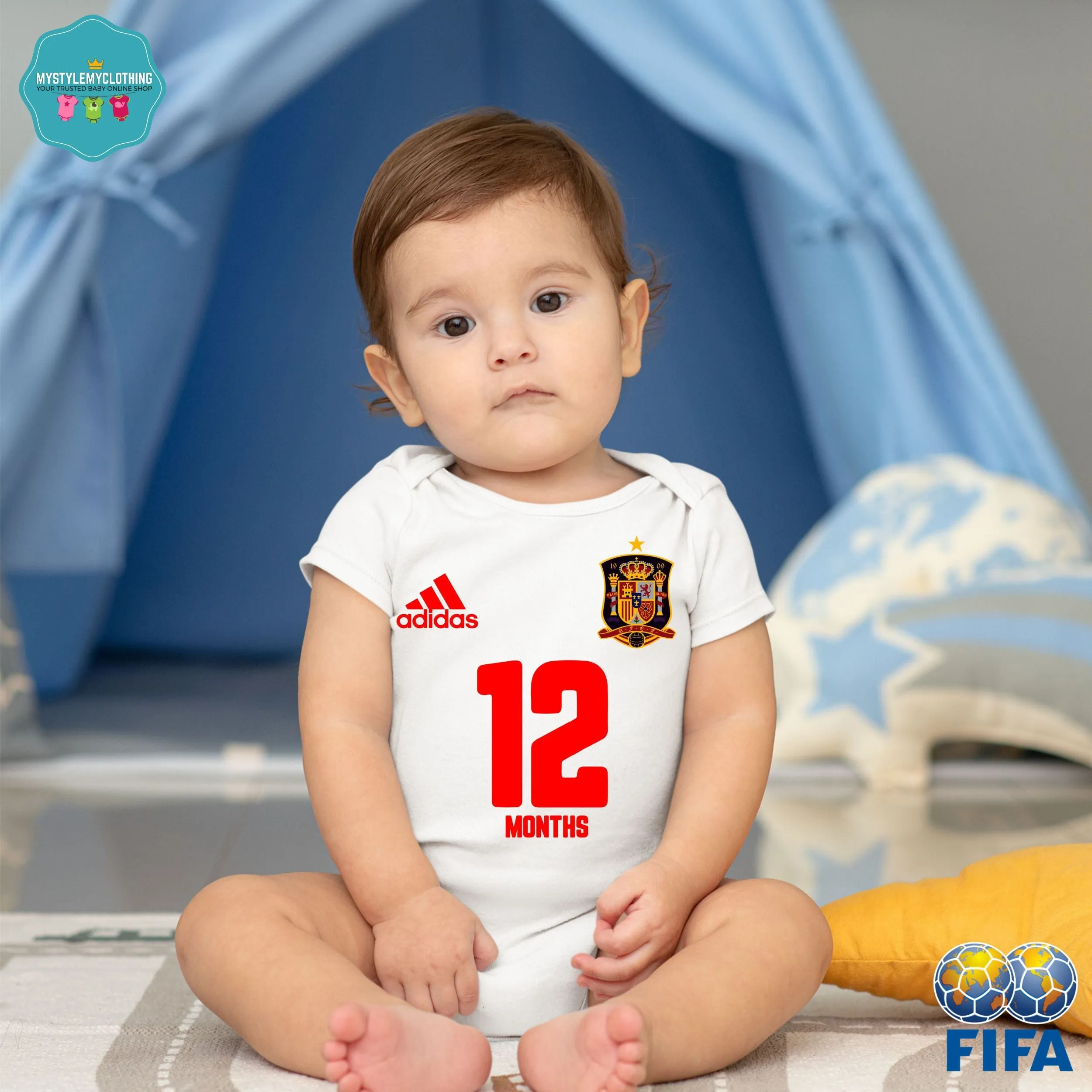 Baby FIFA Soccer Football Jersey Onesies - Espana