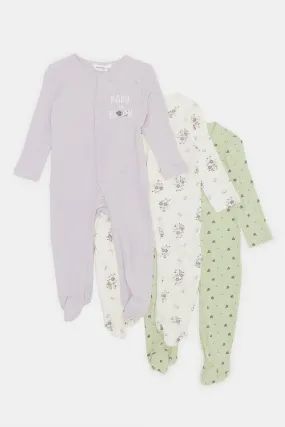 Baby Girl Assorted Sleepsuits Set (Pack Of 3)