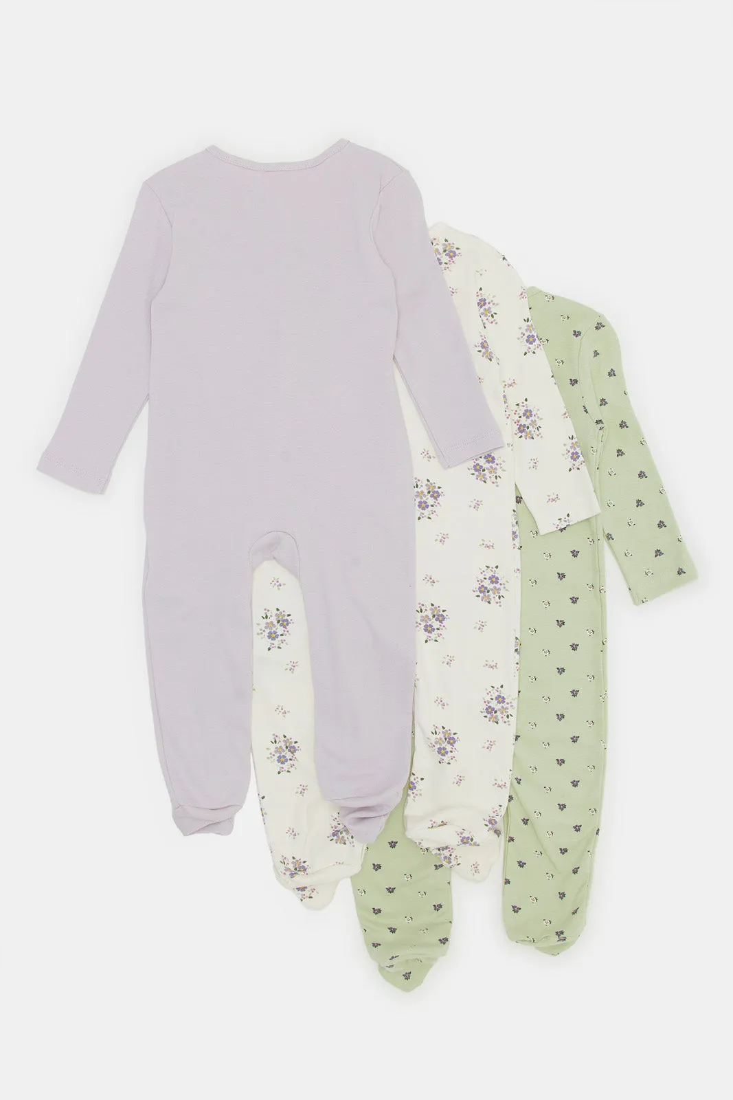 Baby Girl Assorted Sleepsuits Set (Pack Of 3)
