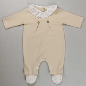 Baby Girls Baby Grow - Beige