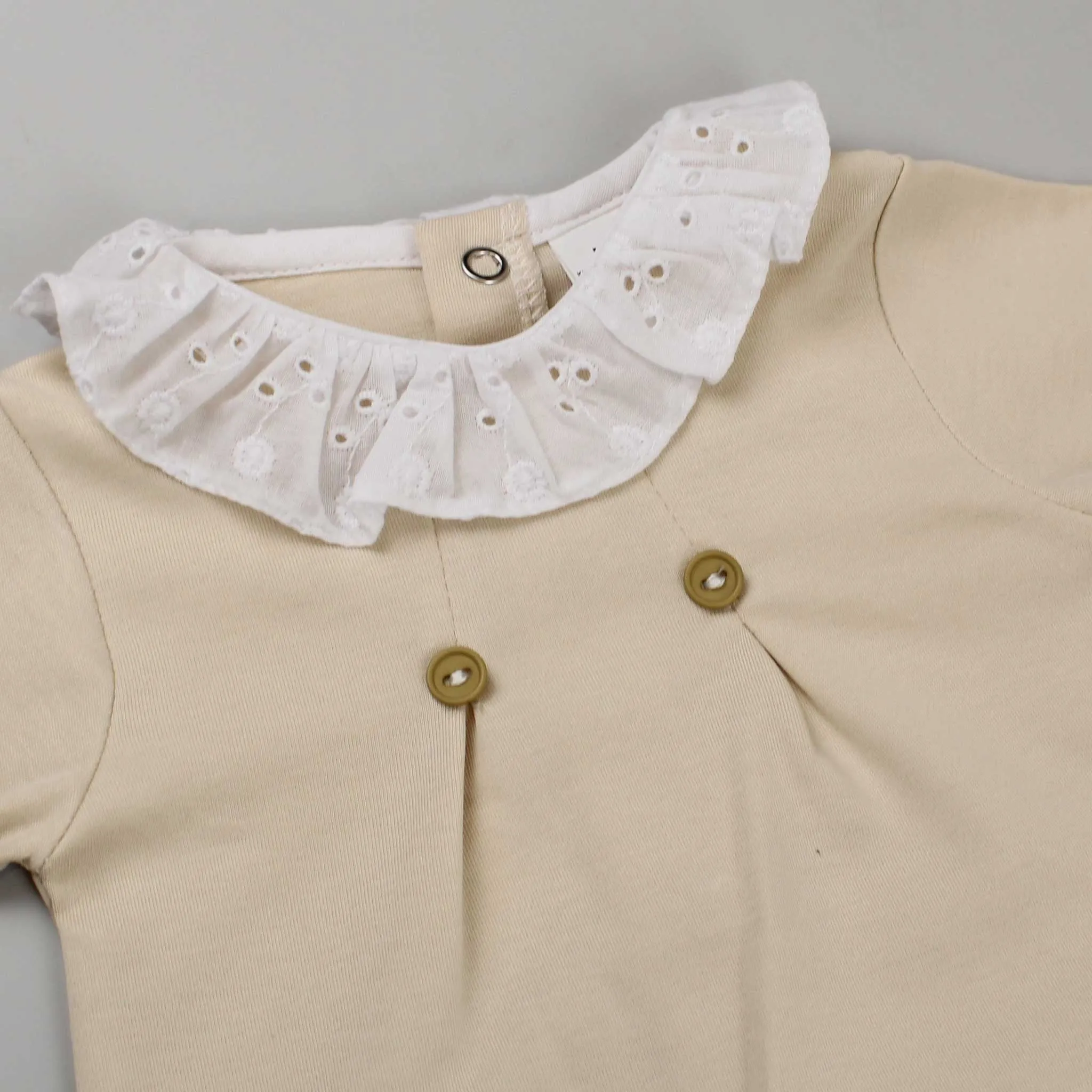 Baby Girls Baby Grow - Beige