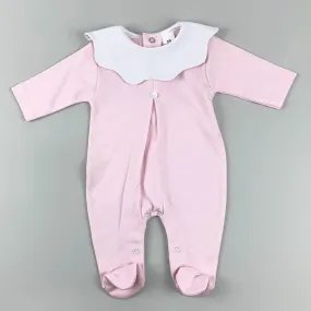 Baby Girls Cotton Sleepsuit - Pink