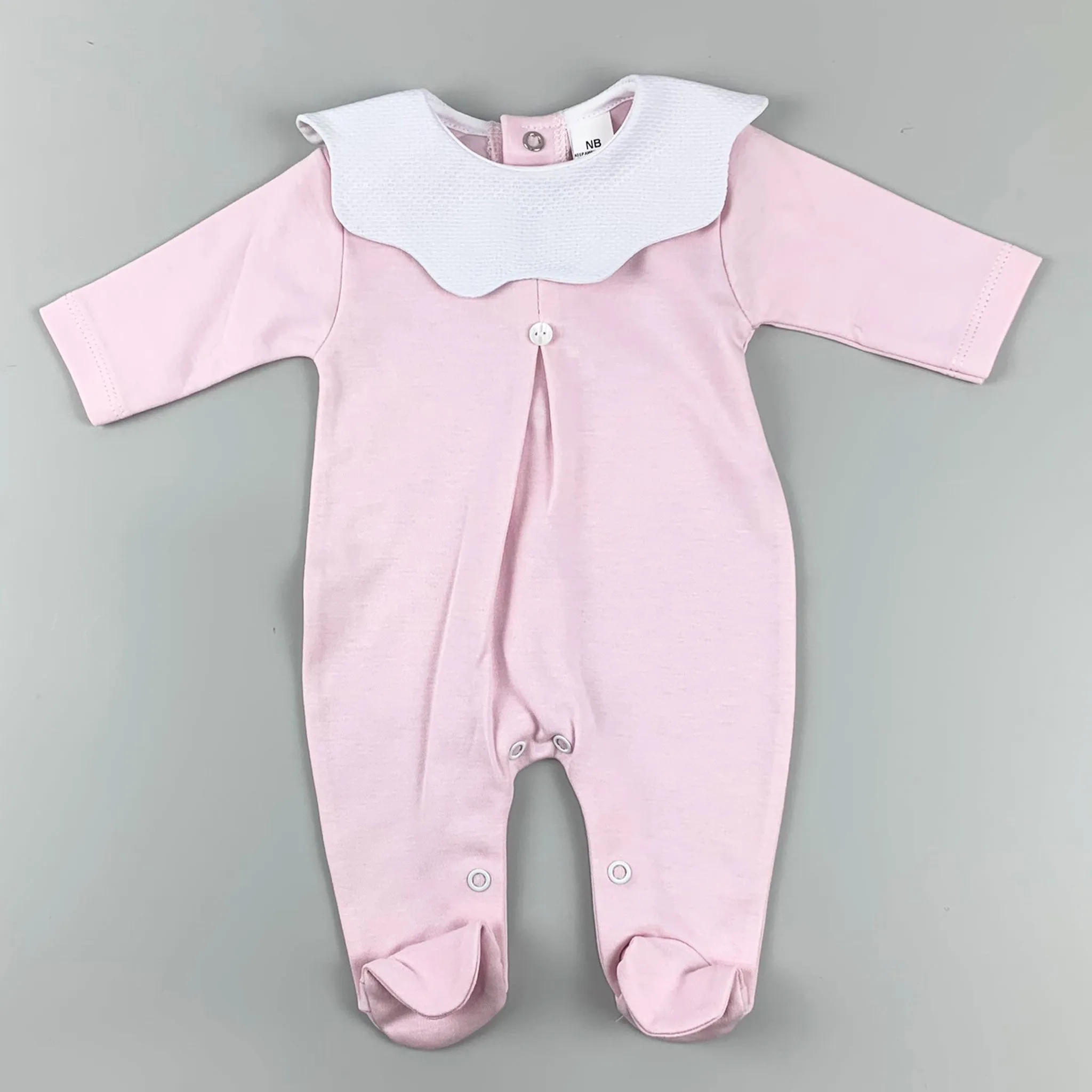 Baby Girls Cotton Sleepsuit - Pink