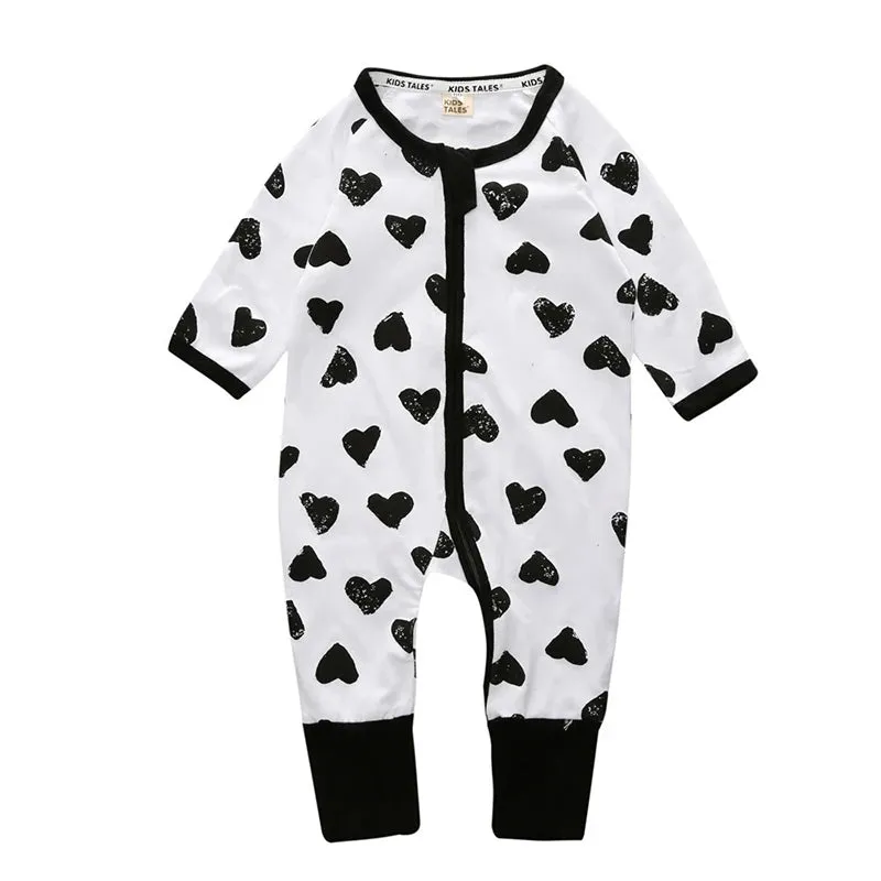 Baby Long Sleeve Printed Rompers for Spring