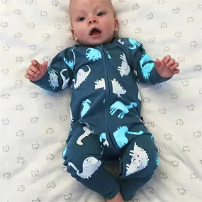 Baby Long Sleeve Printed Rompers for Spring