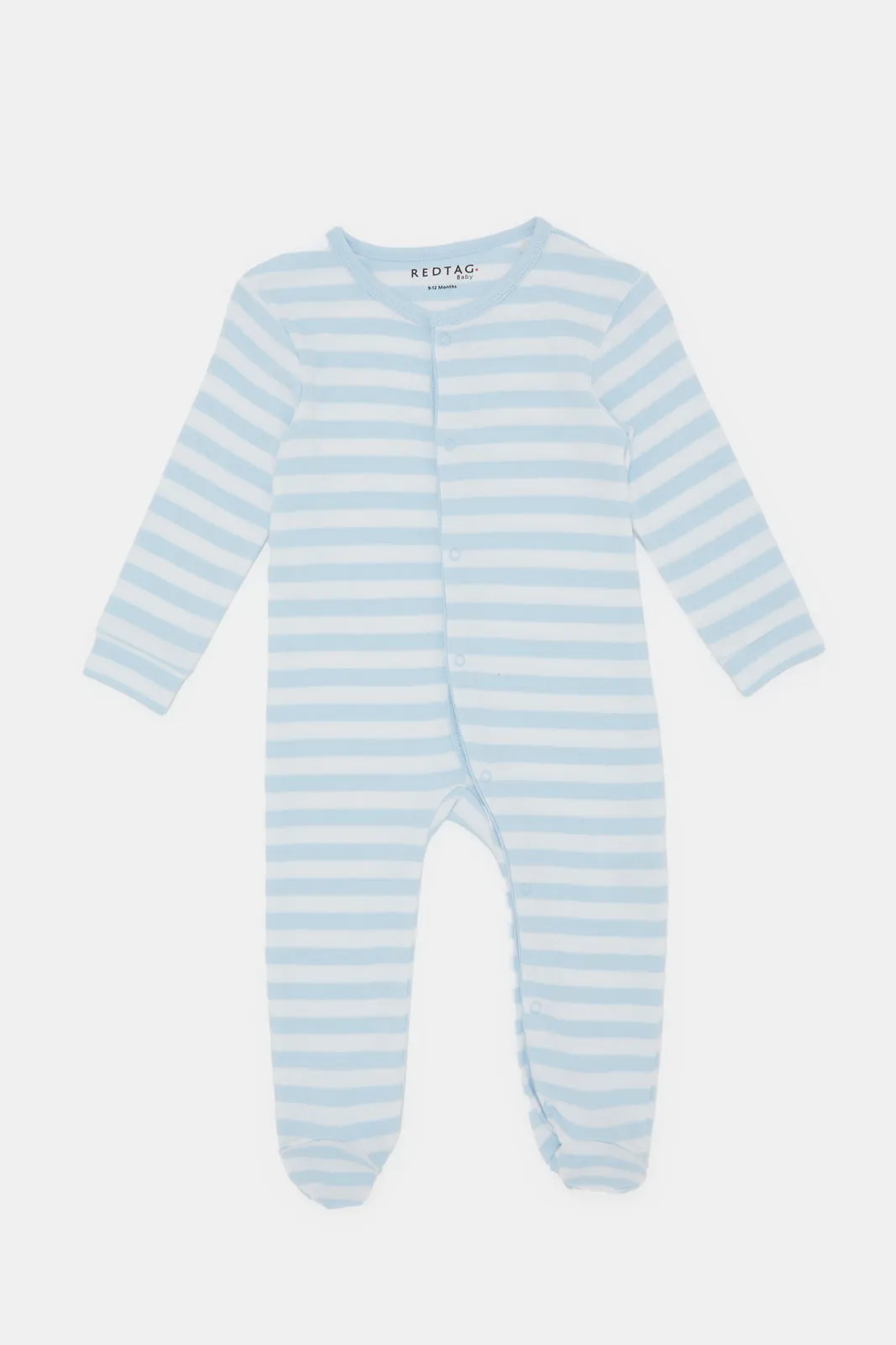 Baby White And Blue Printed Sleepsuit Set (Pack of 2)