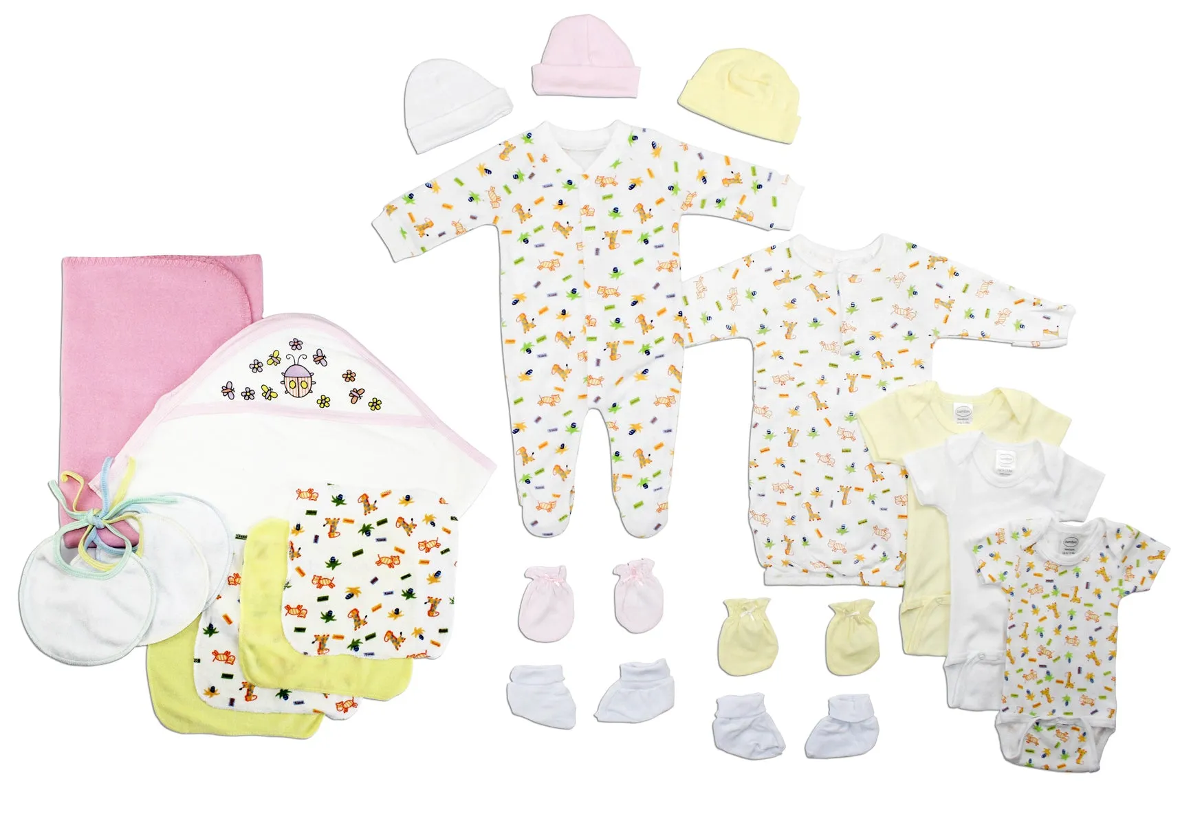 Bambini Newborn Baby Girls 21 Pc Layette Baby Shower Gift Set