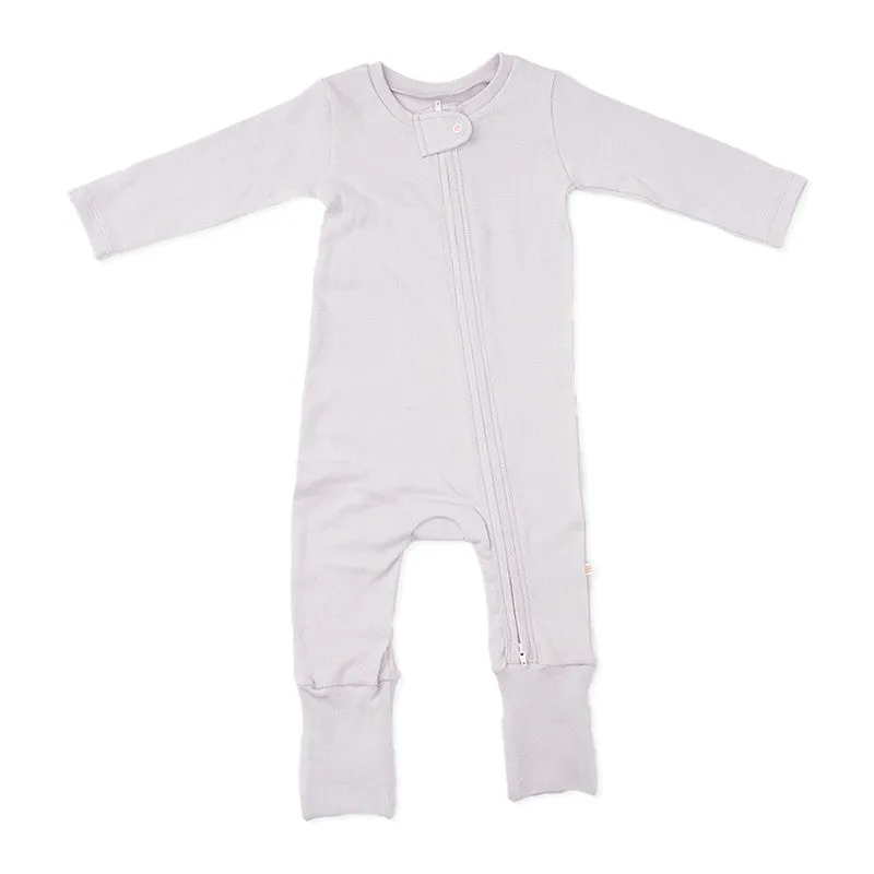 Bamboo Cotton Sleepsuit for Kids | Solid Printed | Full Sleeve | Purple
