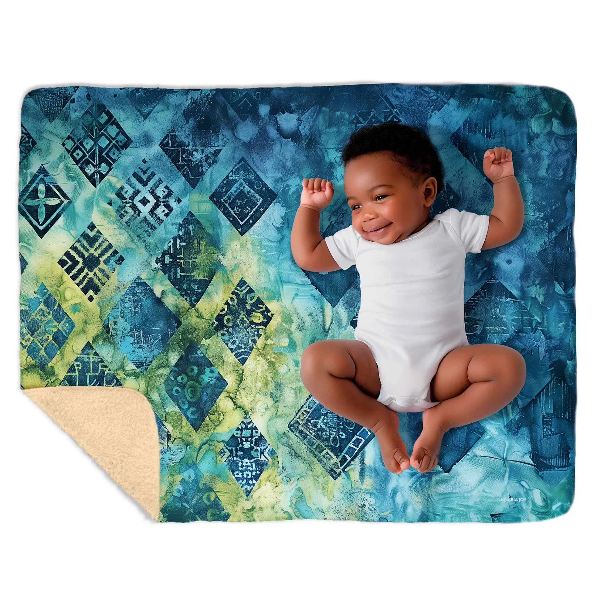 Batik Breeze Snuggly Sherpa Baby Blanket, 40"x30"