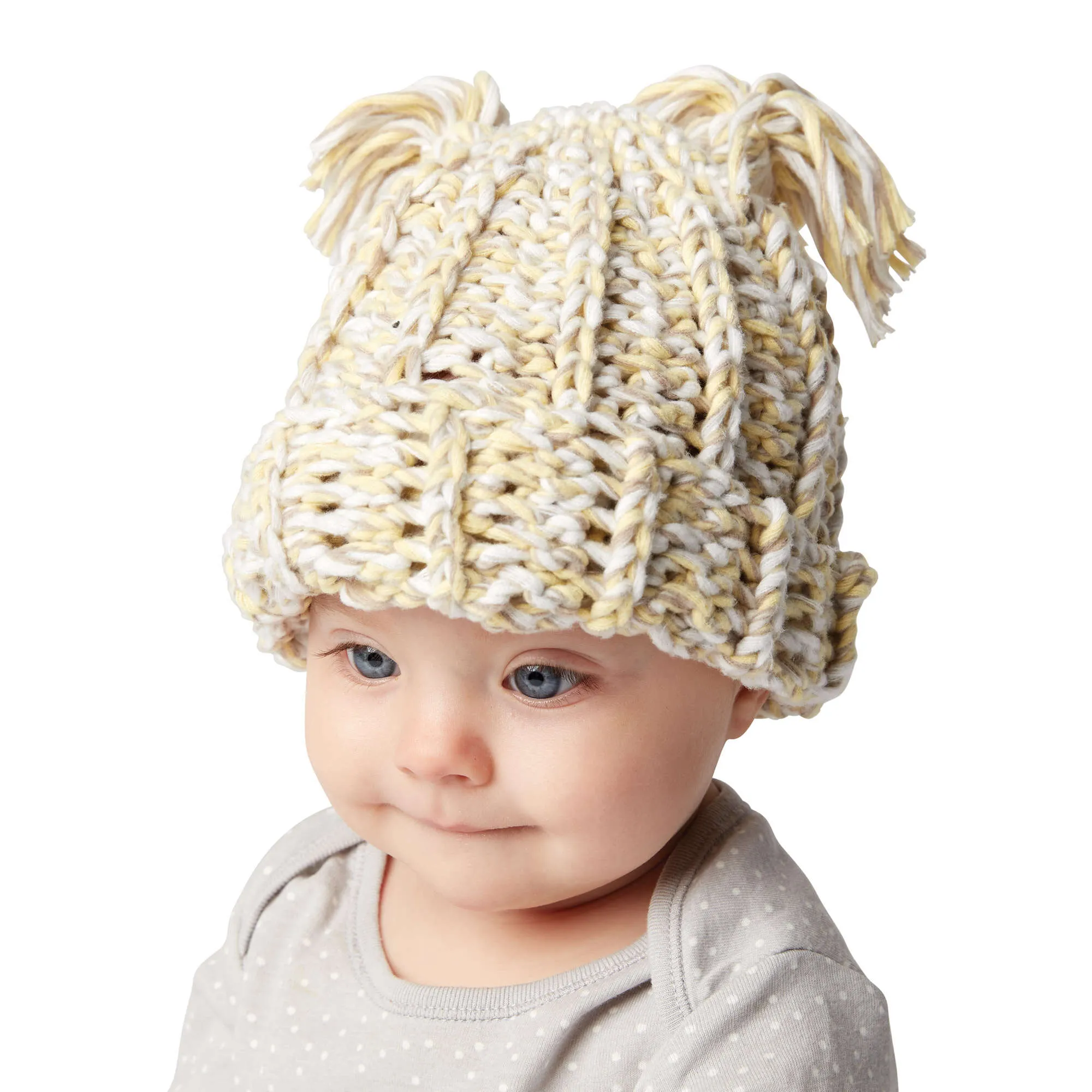 Bernat Tasseled Crochet Baby Hat