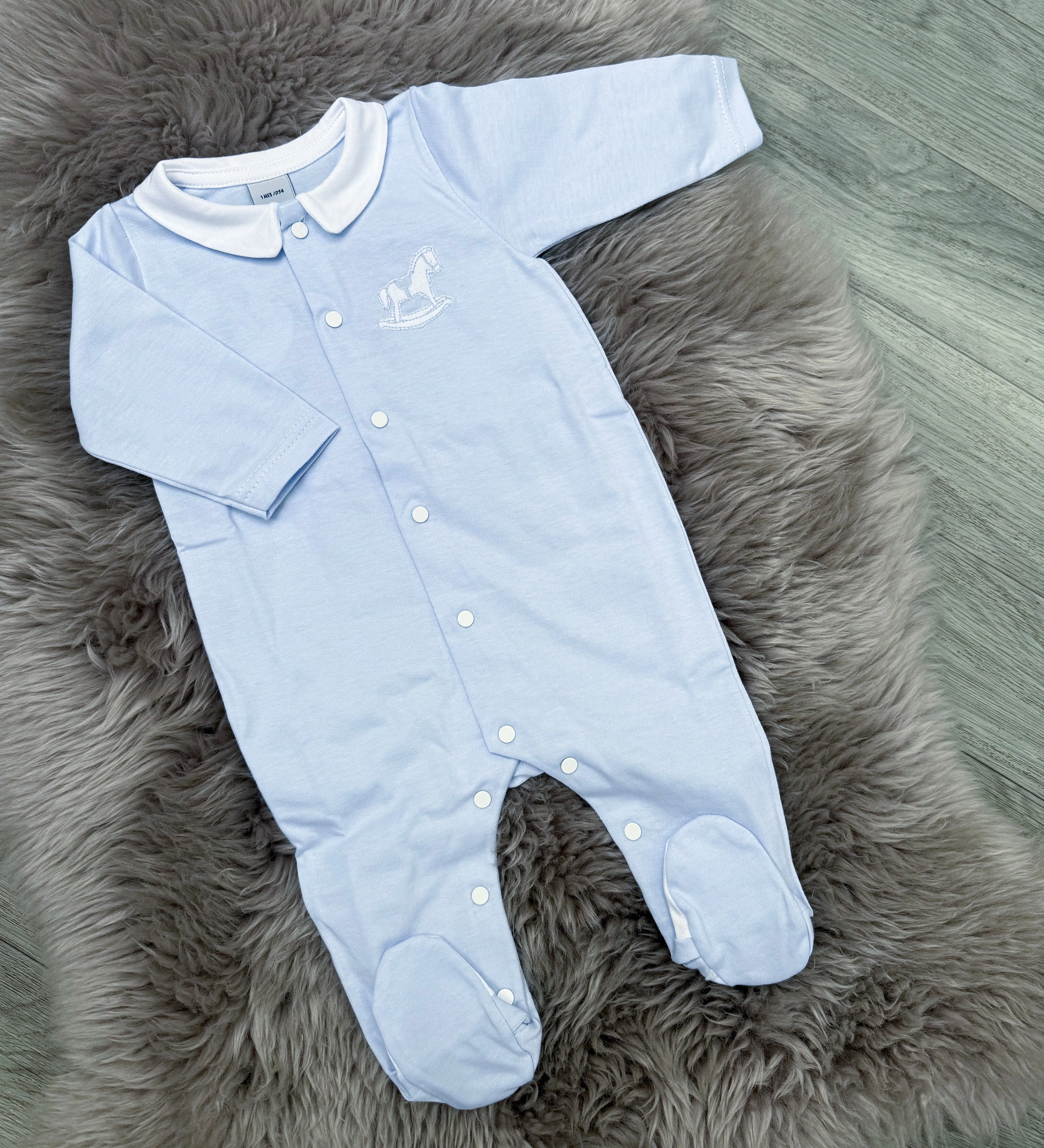Blue Rocking Horse Babygrow