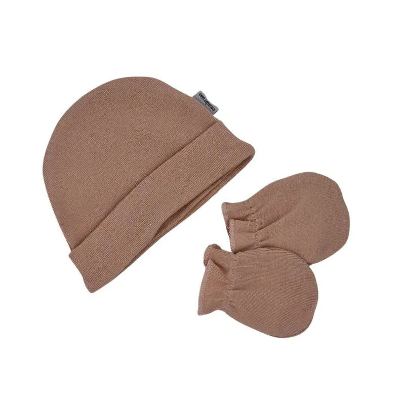 Cambrass Cap & Mittens .. Liso Blush