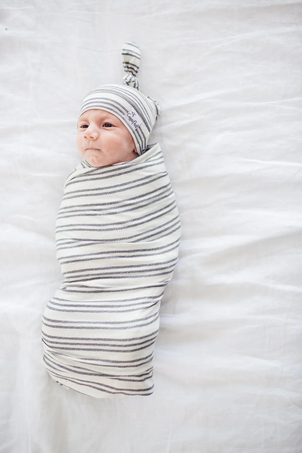 Copper Pearl Newborn Top Knot Hat - Midtown