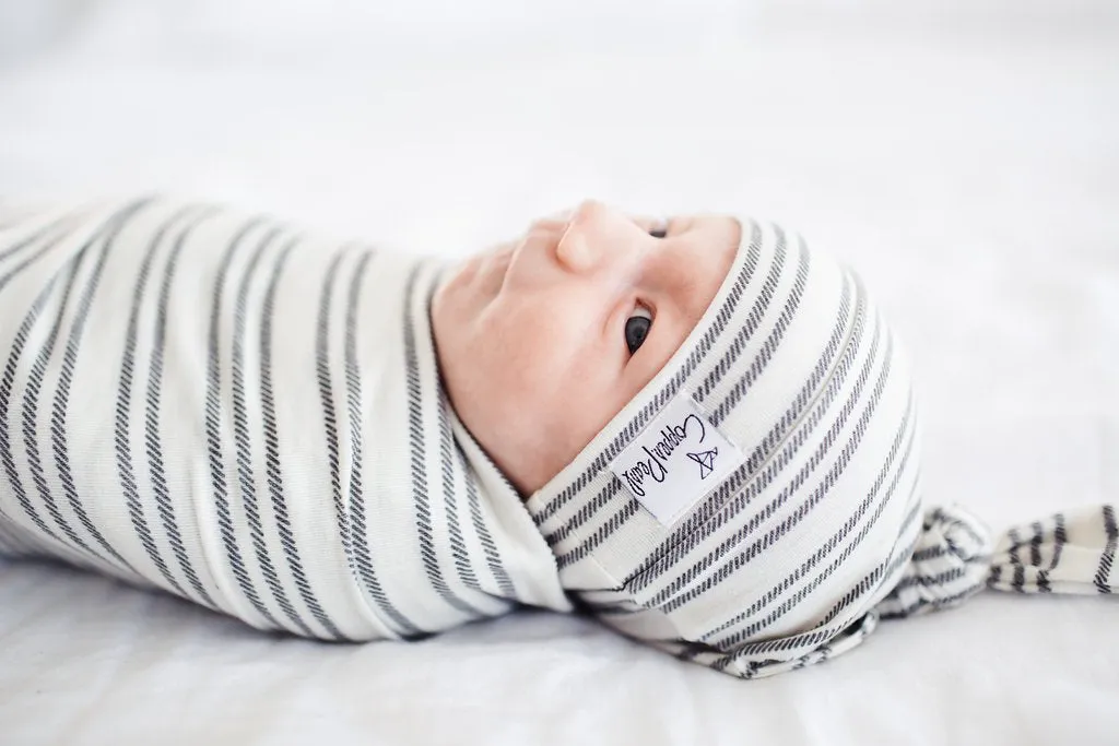 Copper Pearl Newborn Top Knot Hat - Midtown