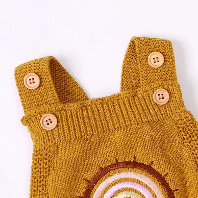 Cotton Rainbow Knit Romper