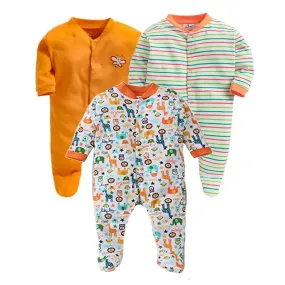 Daddy - G Rompers/Sleepsuits/Jumpsuit /Night Suits for New Born Babies - Orange