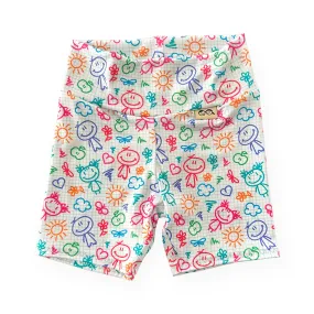 Doodles Biker Shorts