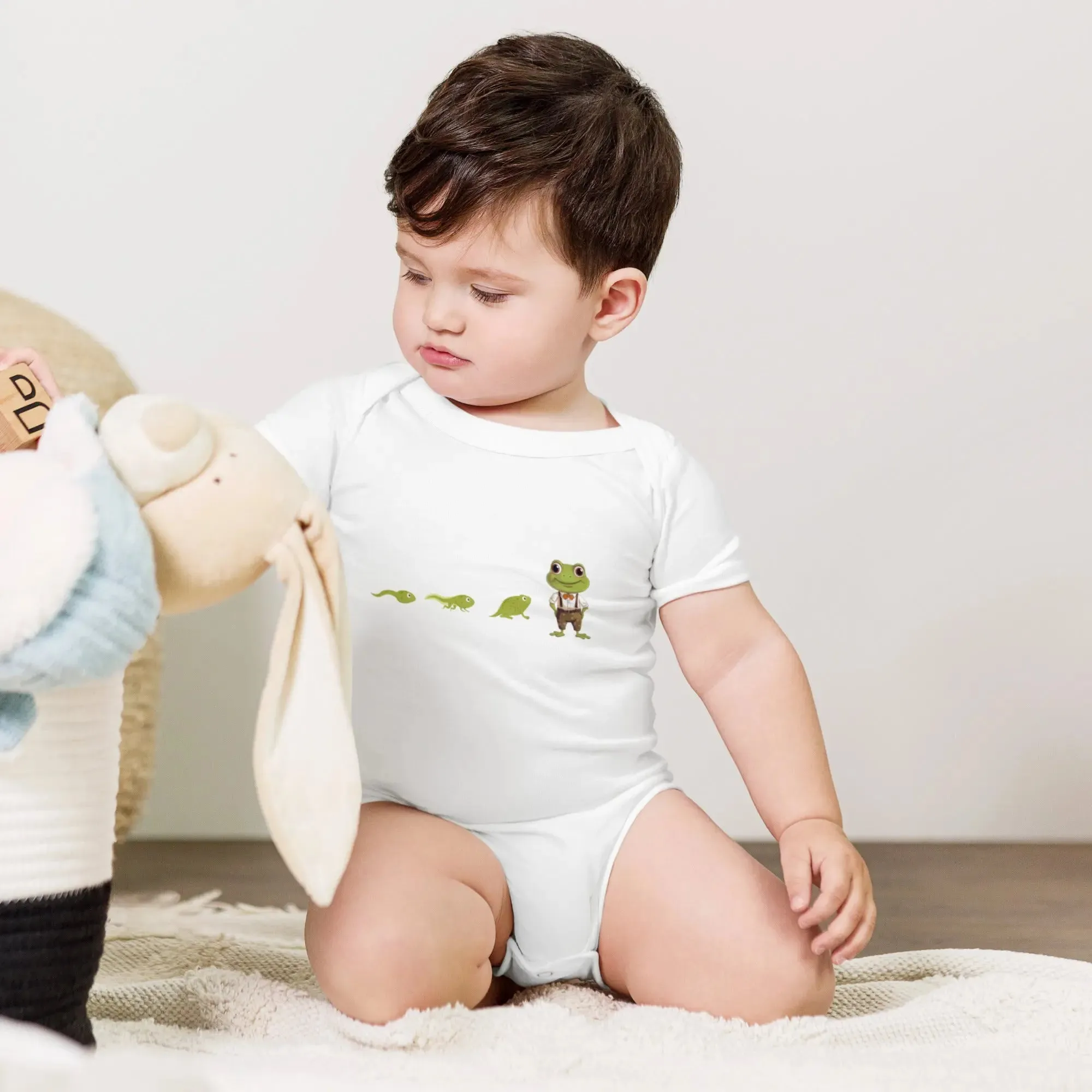 Frog Evolution Baby One Piece