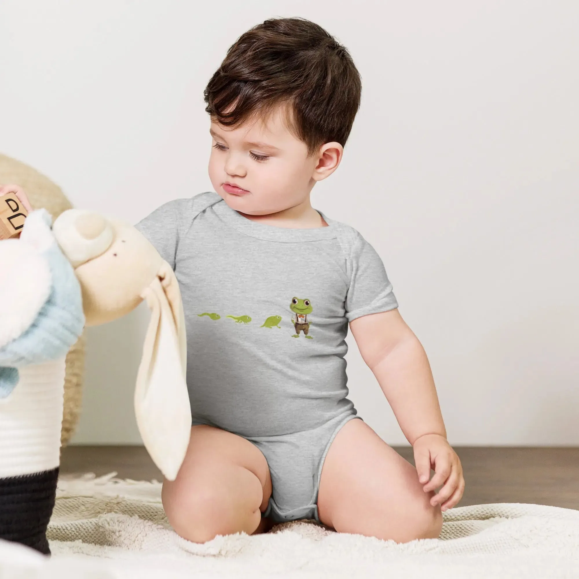 Frog Evolution Baby One Piece
