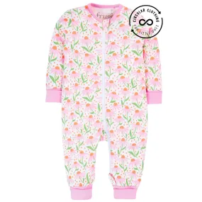 Frugi Zelah Zip Romper Mz4we Echinacea