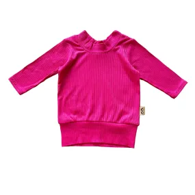 Fuchsia Ribbed Lounge Top