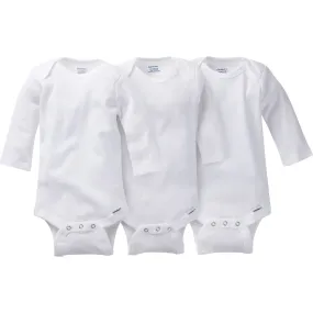 Gerber Newborn Baby Unisex Onesies Brand Long Sleeve Bodysuit, 3-Pack (0-3 Months)