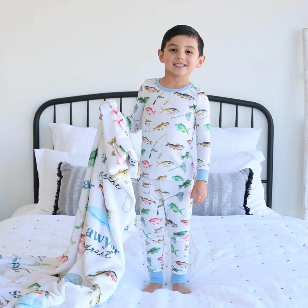 Gone Fishing Two Piece Pajama Set