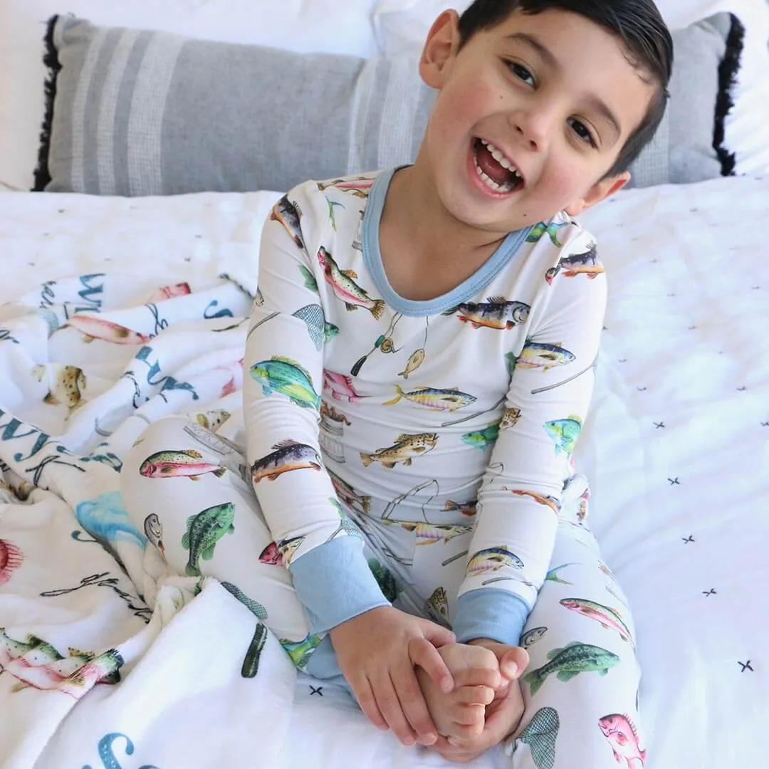 Gone Fishing Two Piece Pajama Set