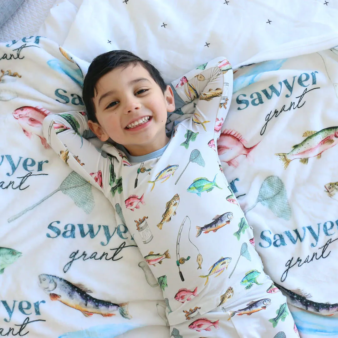 Gone Fishing Two Piece Pajama Set