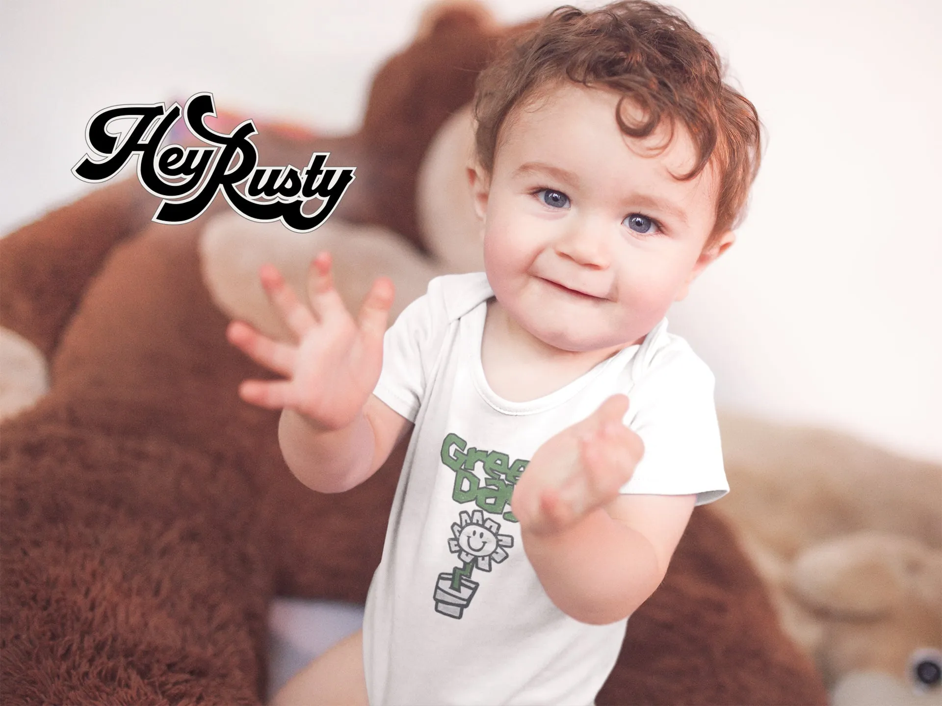 Green Day Kids Baby Grow: Flower Pot